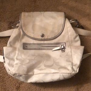 Off white coach backpack